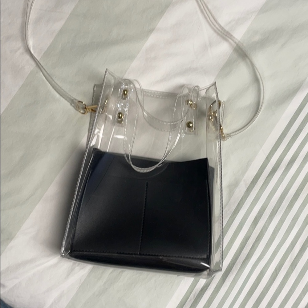 Transparent tote + pouch